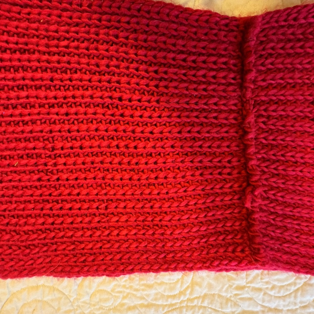 Red Knit Scarf - Picture 3 of 6